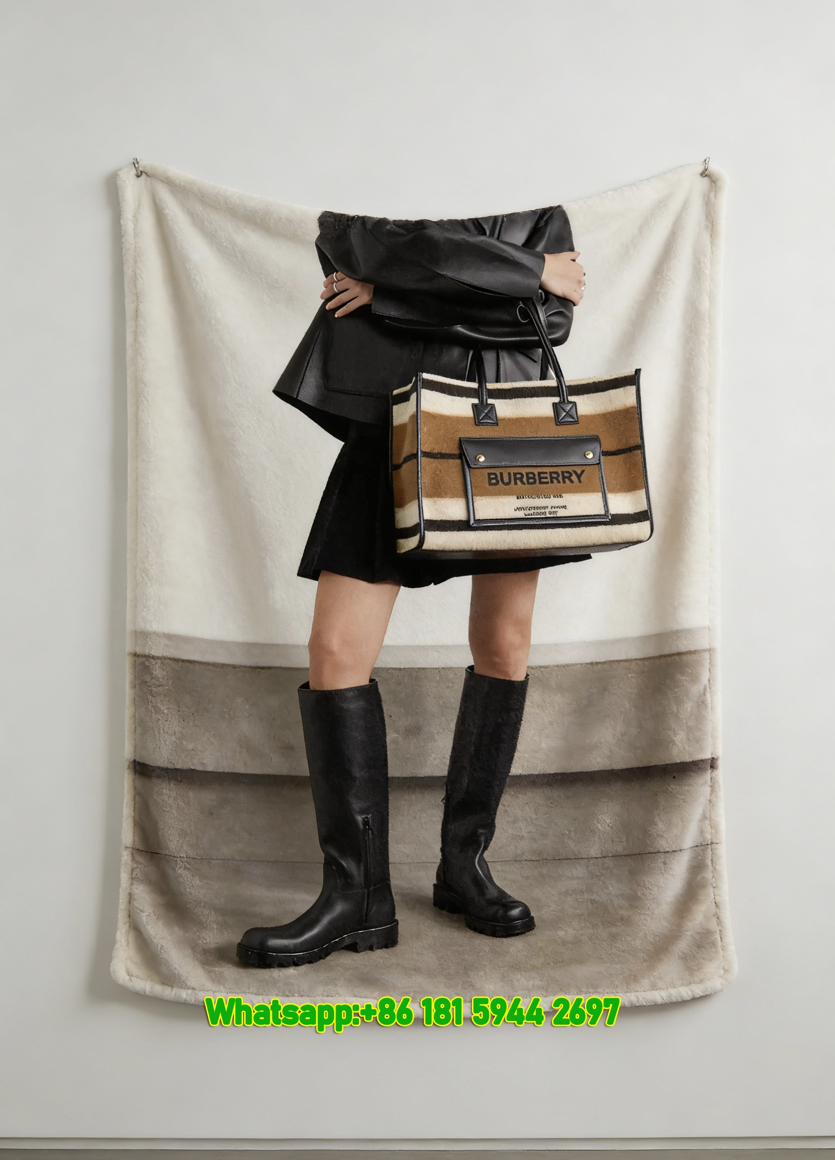 Burberry London England Flannel Throw Blanket B168